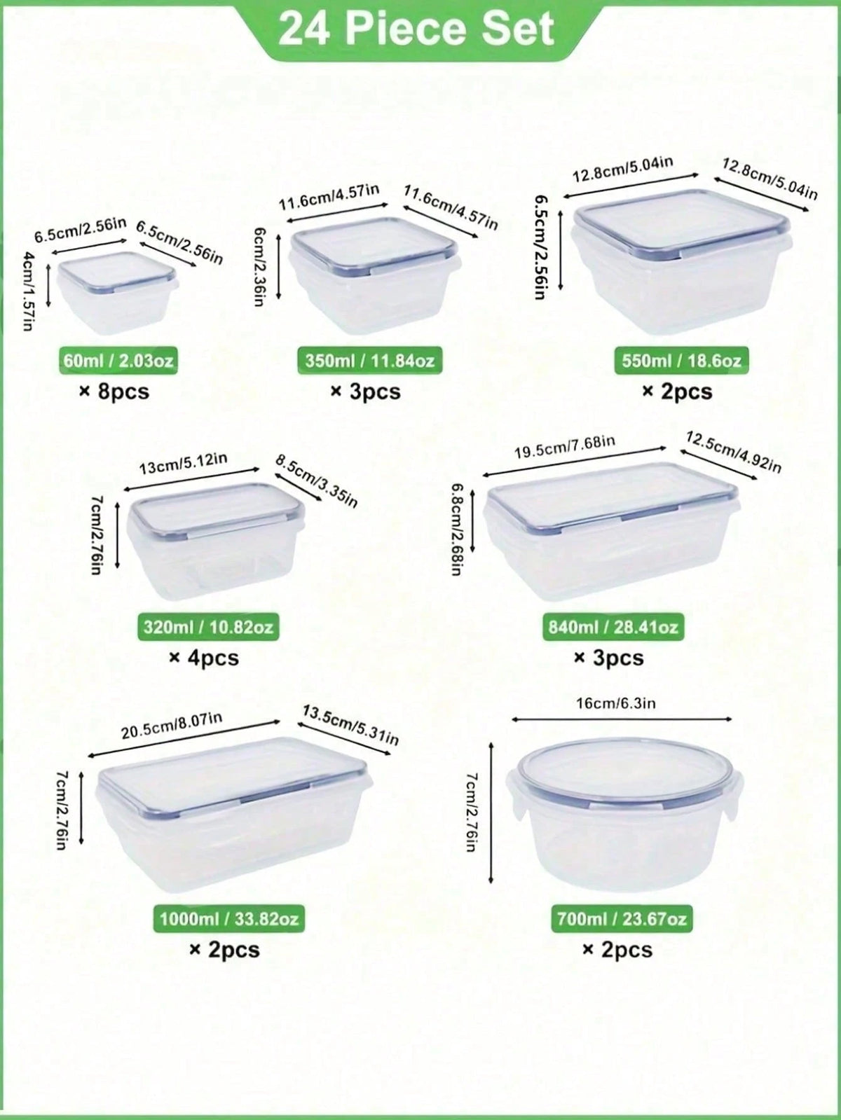 24/48-Piece Airtight Food Storage Set